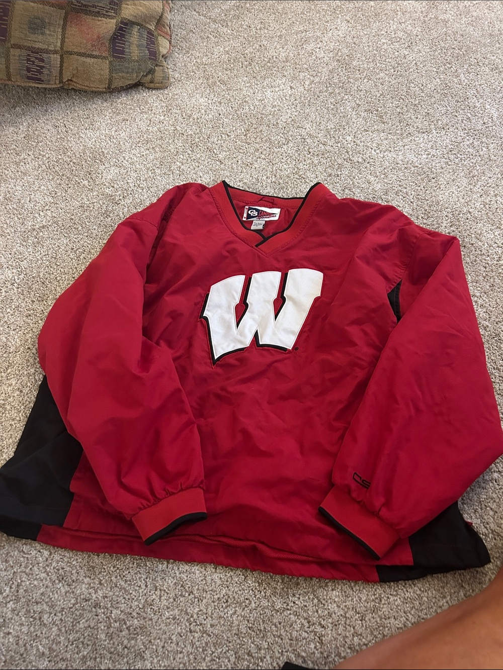 Champion Red and Black Pullover with White 'W' Logo